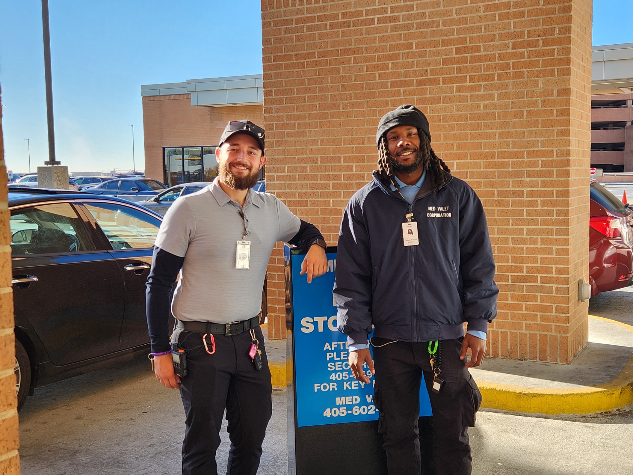 Med Valet valet team assisting guests